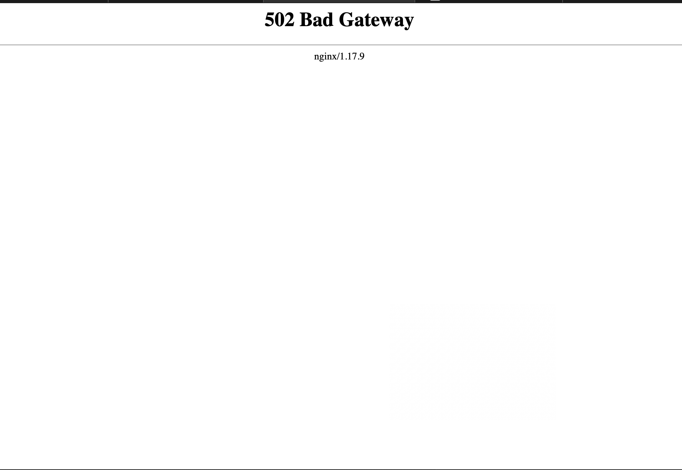 502 Bad Gateway